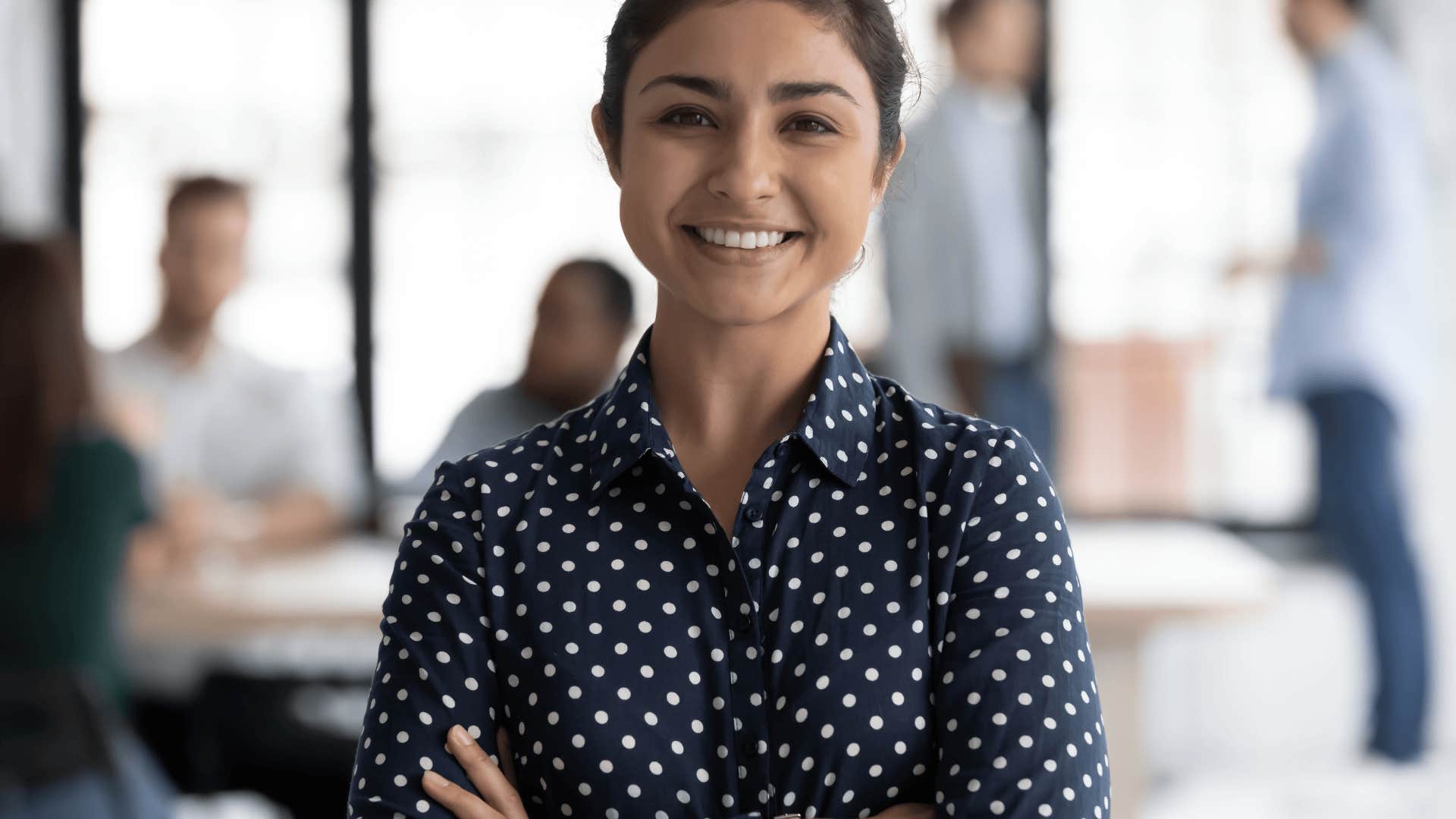 smiling woman who knows simple life hacks