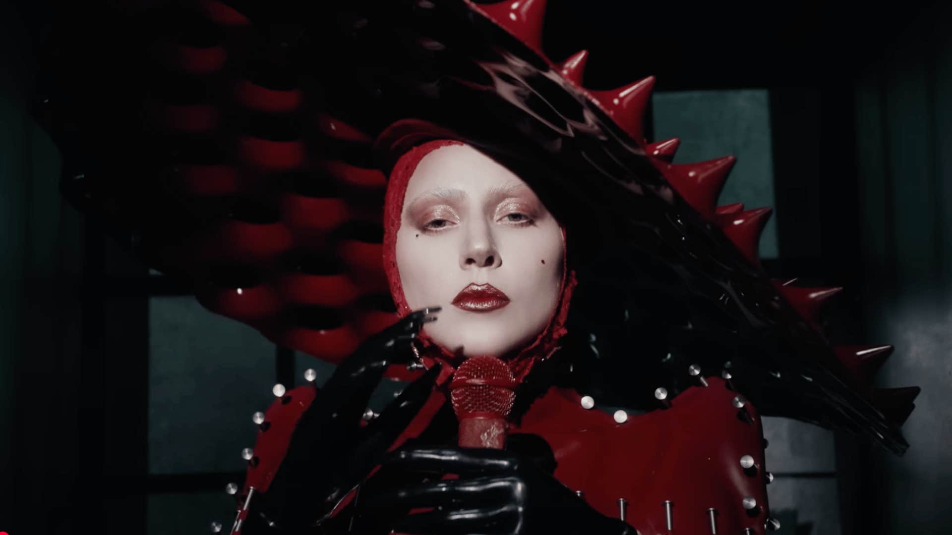 Lady Gaga in the video for her song Abracadabra