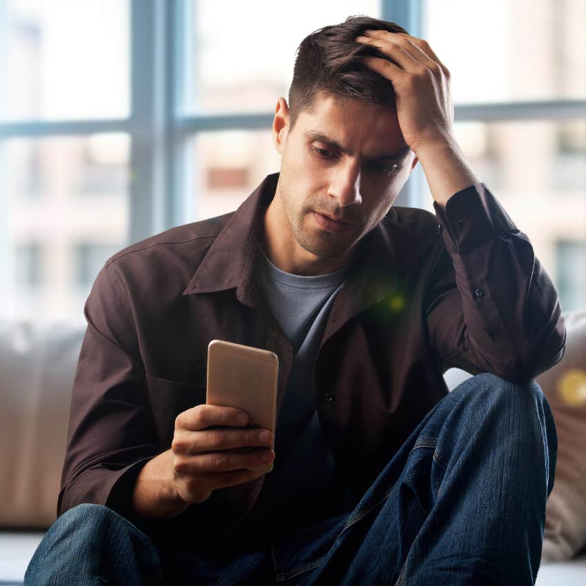 man who secretly lacks confidence comparing himself to other men