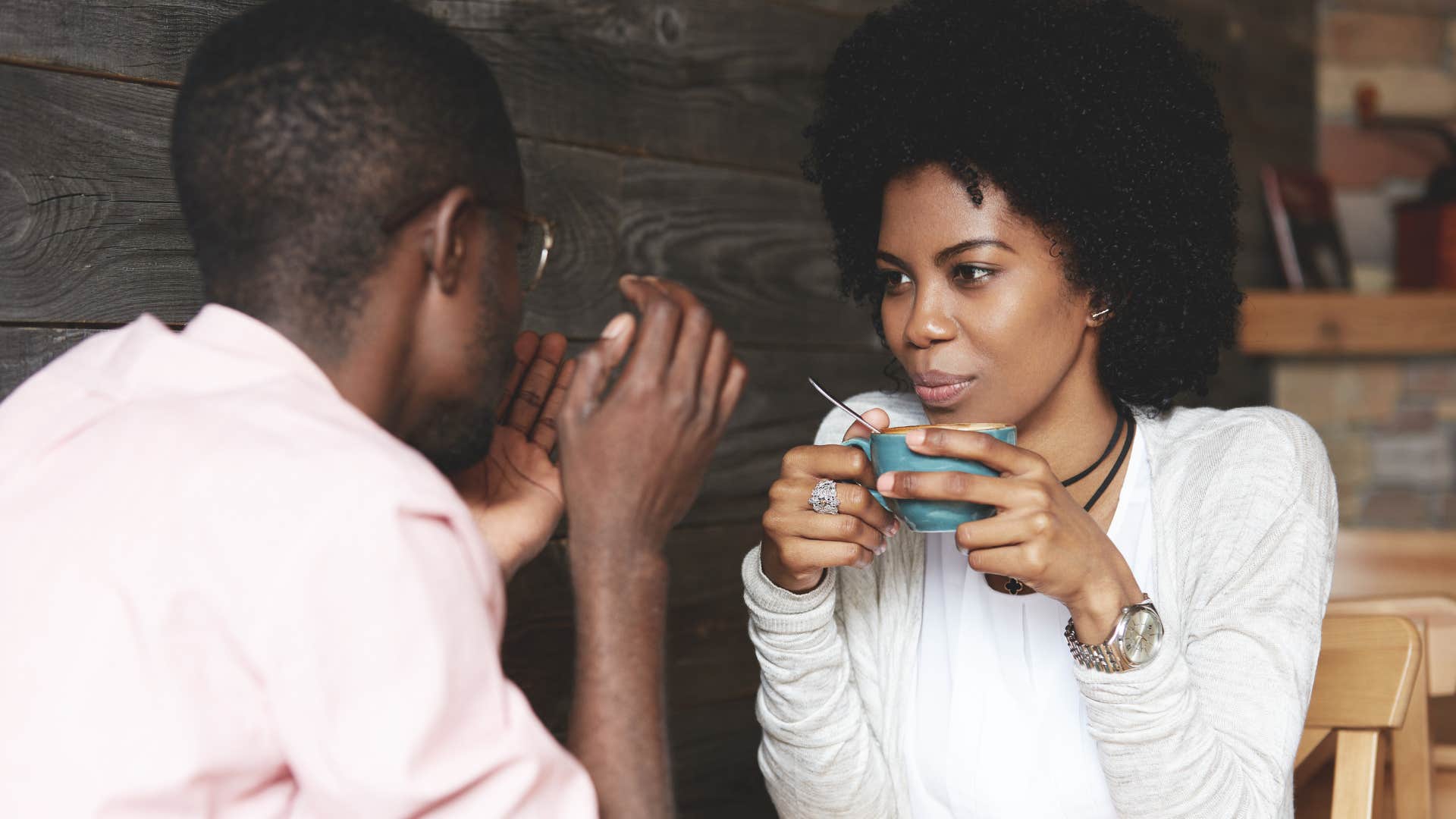 wife being a supportive listener for her husband