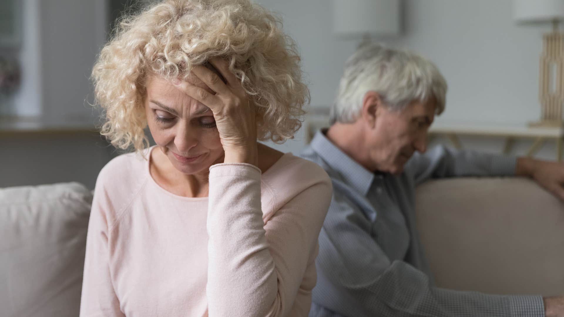 woman annoyed at man who is refusing to take accountability for his actions