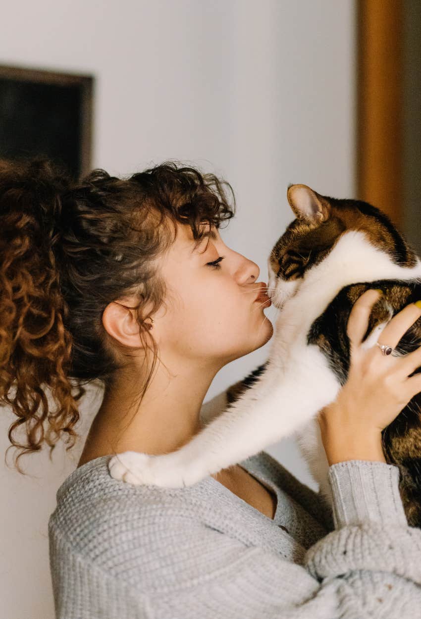 Cat with his favorite human