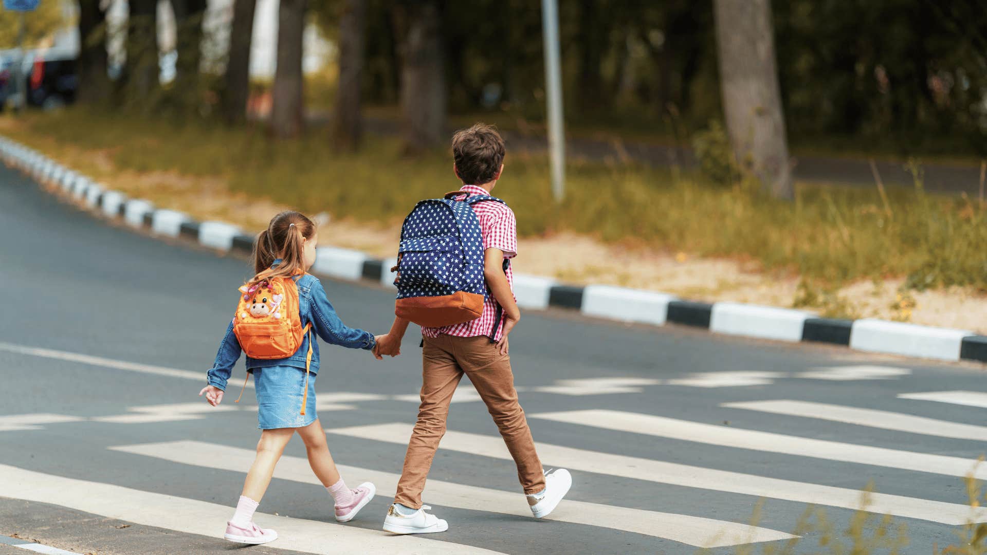 gen x kids walking to school