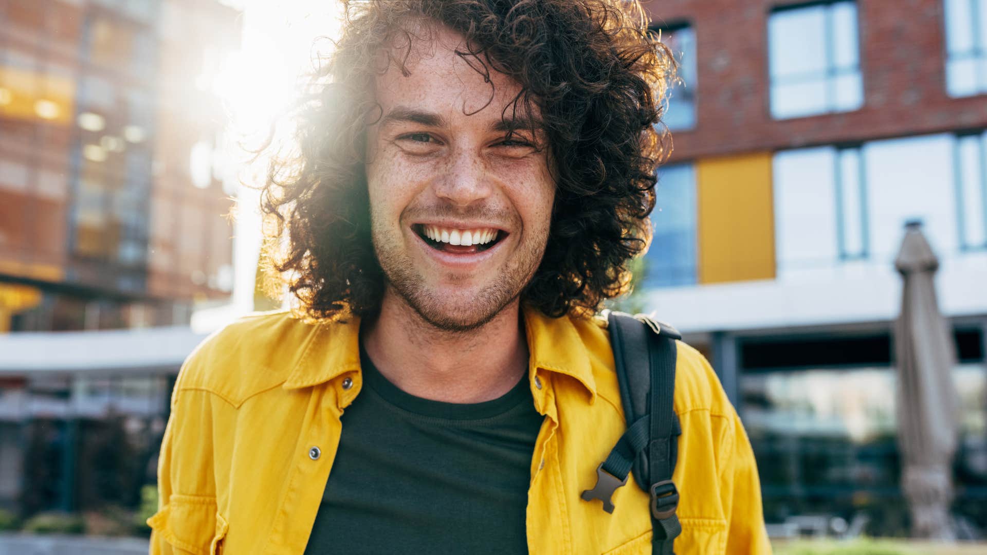 Happy man stopped caring about social answers