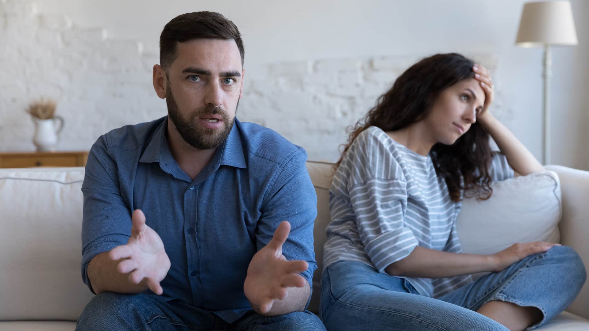 upset husband annoyed that wife didnt tell him about weekend plans