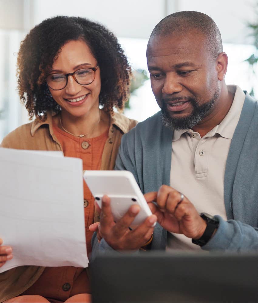 Strong married couple makes financial plan