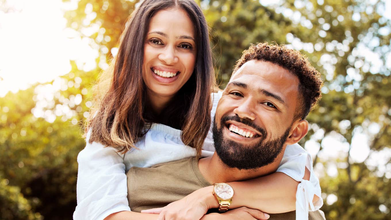 Man who loves partner. 
