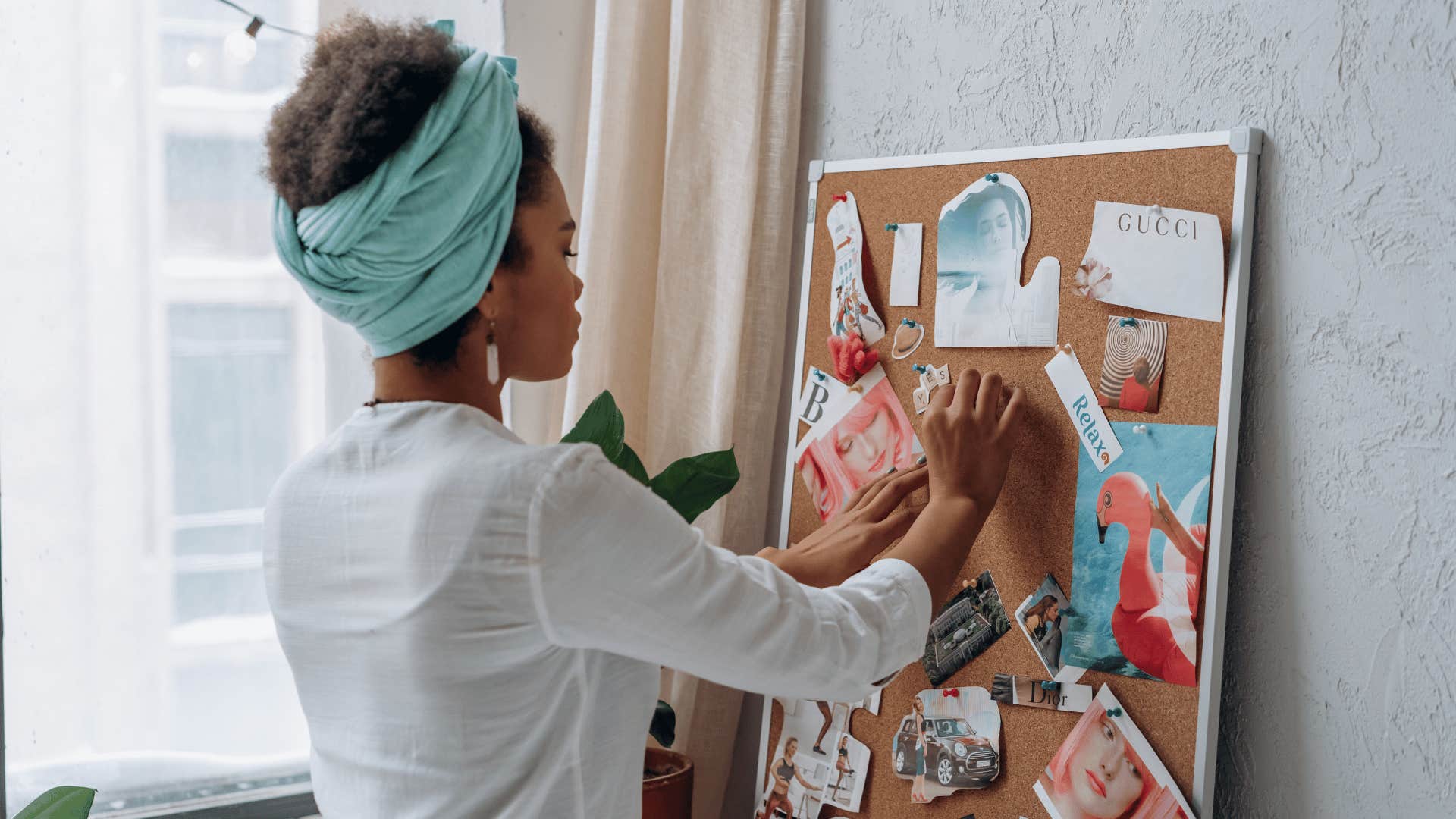 millennial woman tired from making vision boards