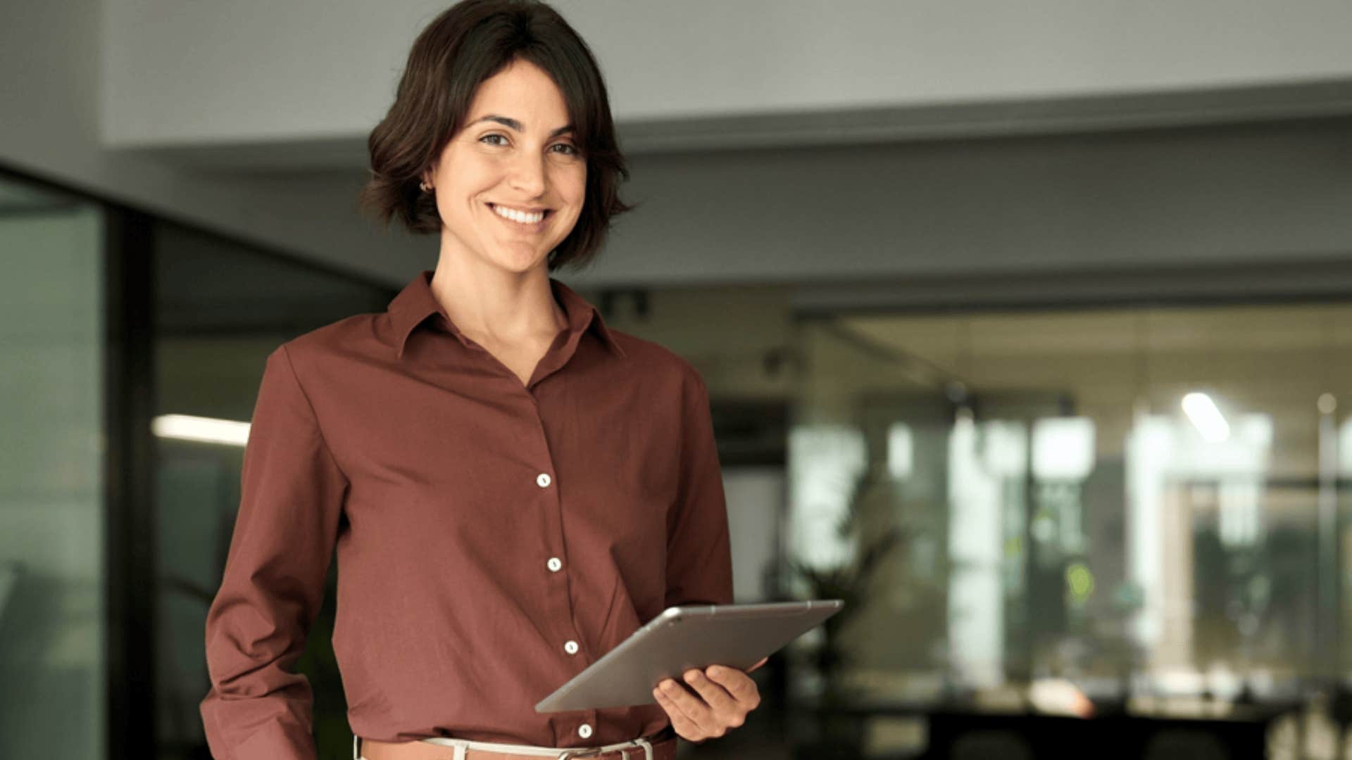woman with important job title 