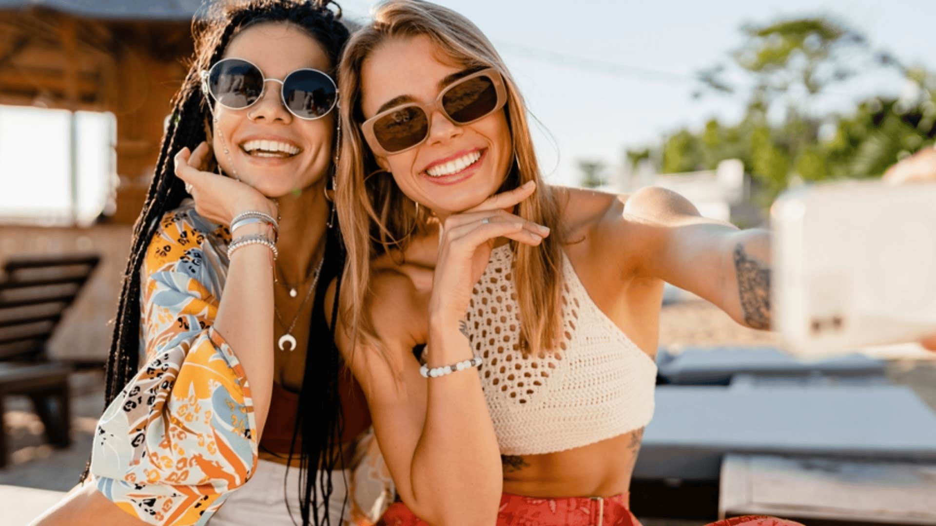 women showing off perfect lifestyle 