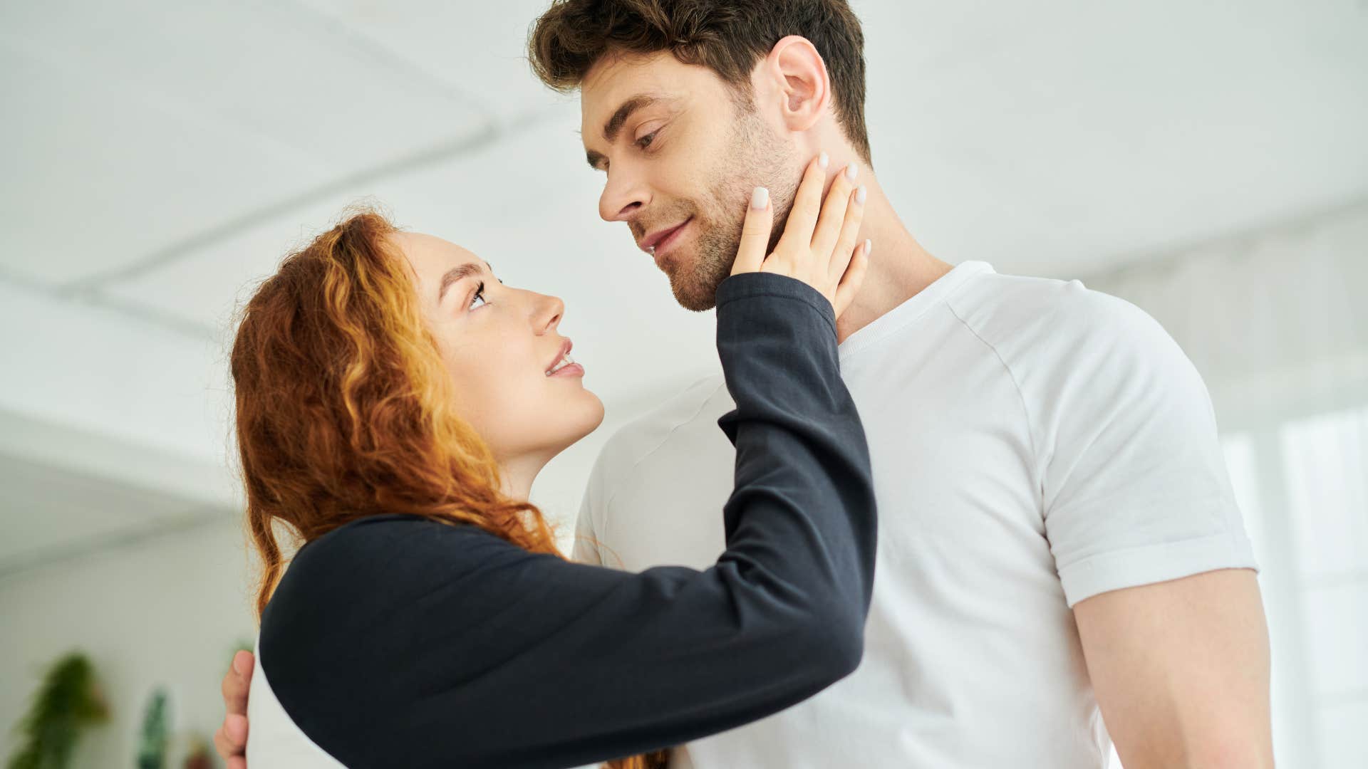happy man not letting his partner be responsible for his emotions