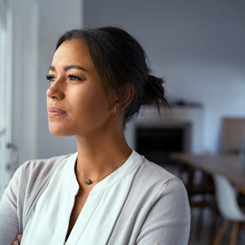 woman thinking it's over about leaving marriage