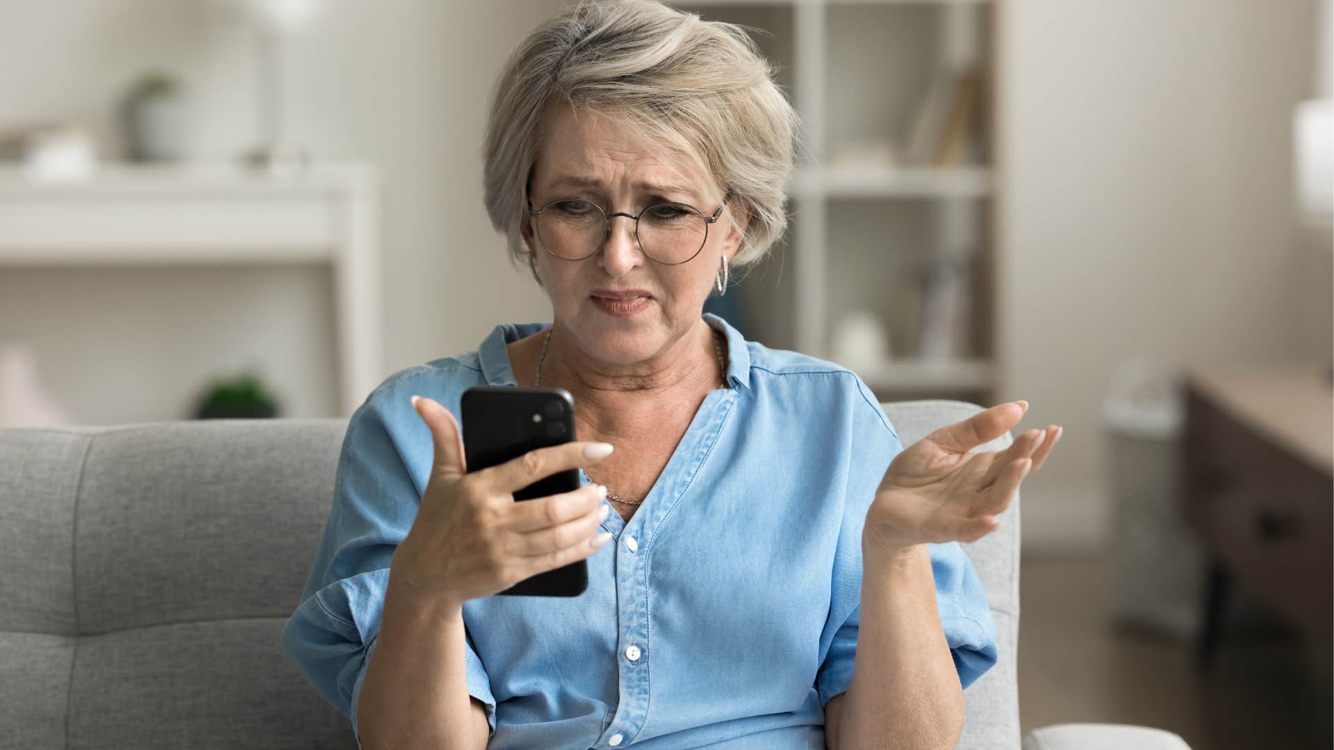 older woman confused by peoples financial status