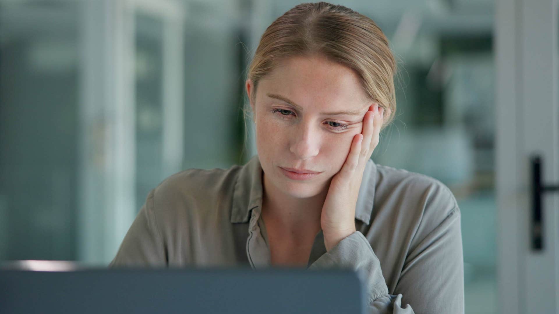 broke woman who refuses to admit when she's exhausted