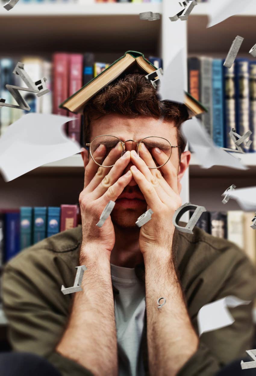 a student stressed about the future