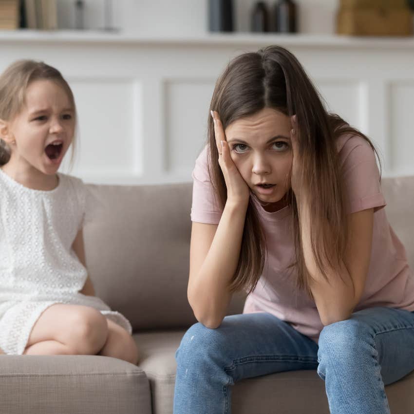 woman who thinks she's a bad parent with whining