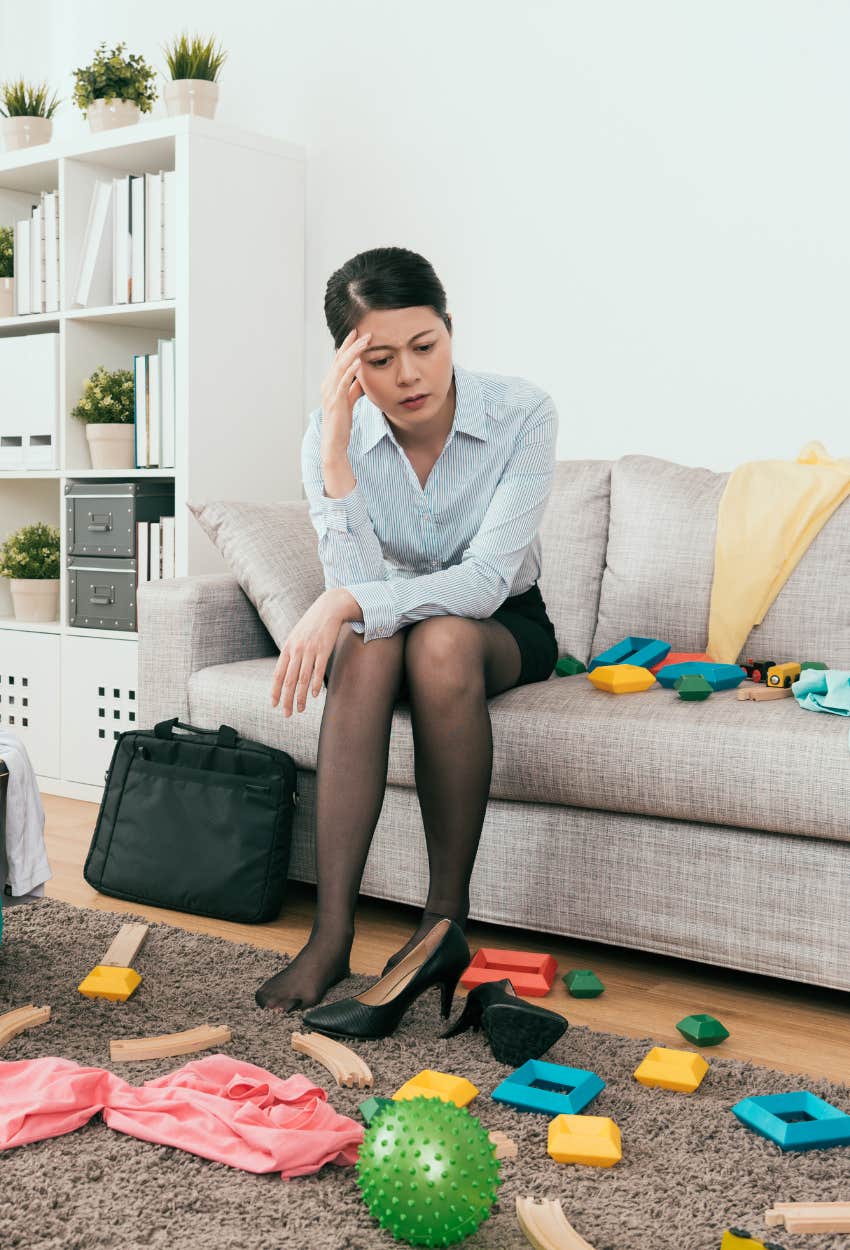 Woman trying to balance life with full-time job