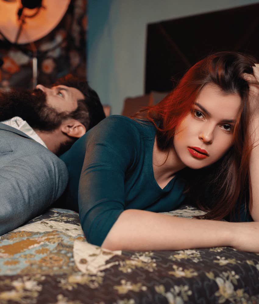 Selfish man has no close relationship with annoyed woman
