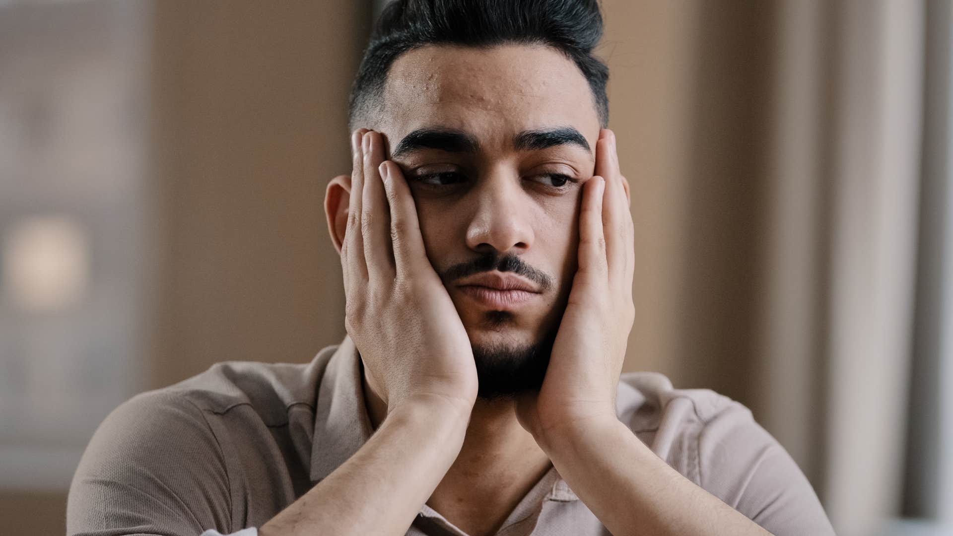 Man who knows not everything is meant for you looking sad.