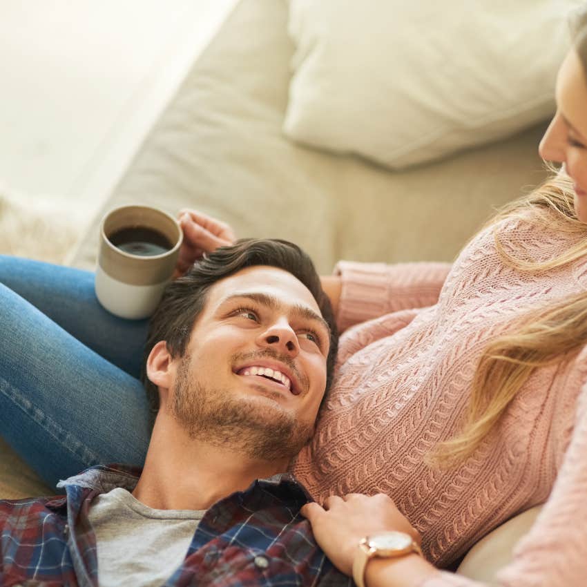 woman asking man questions about successful relationships