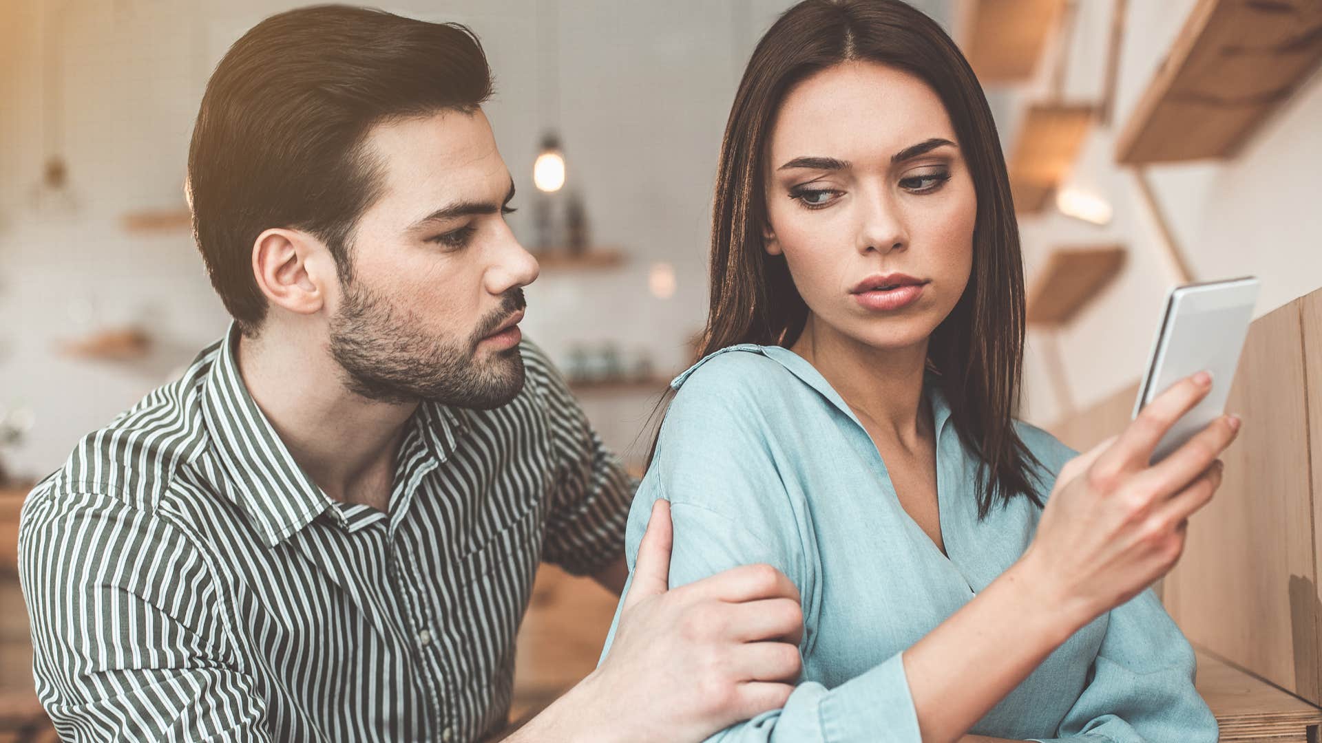 woman seeking external validation being talked to by husband