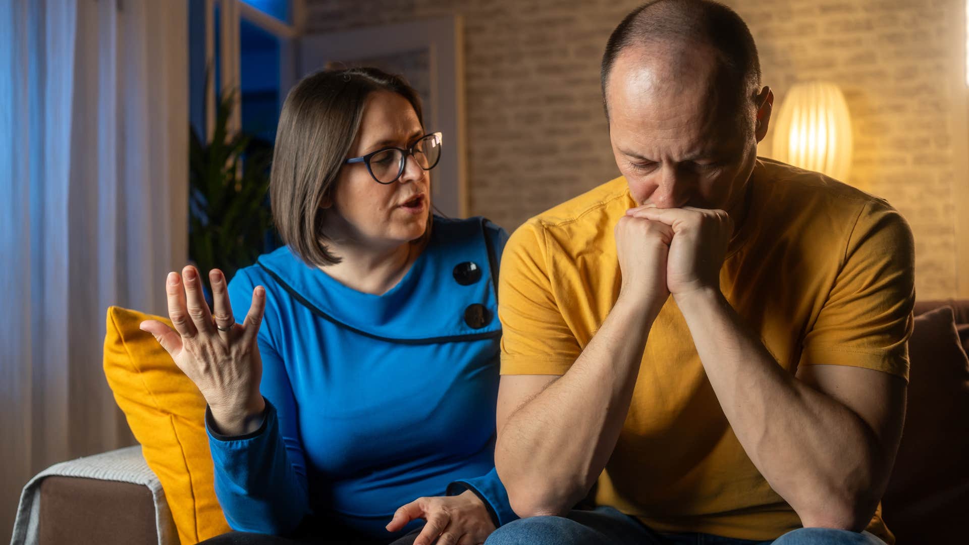 narcissistic woman weaponizing her upset husbands insecurity