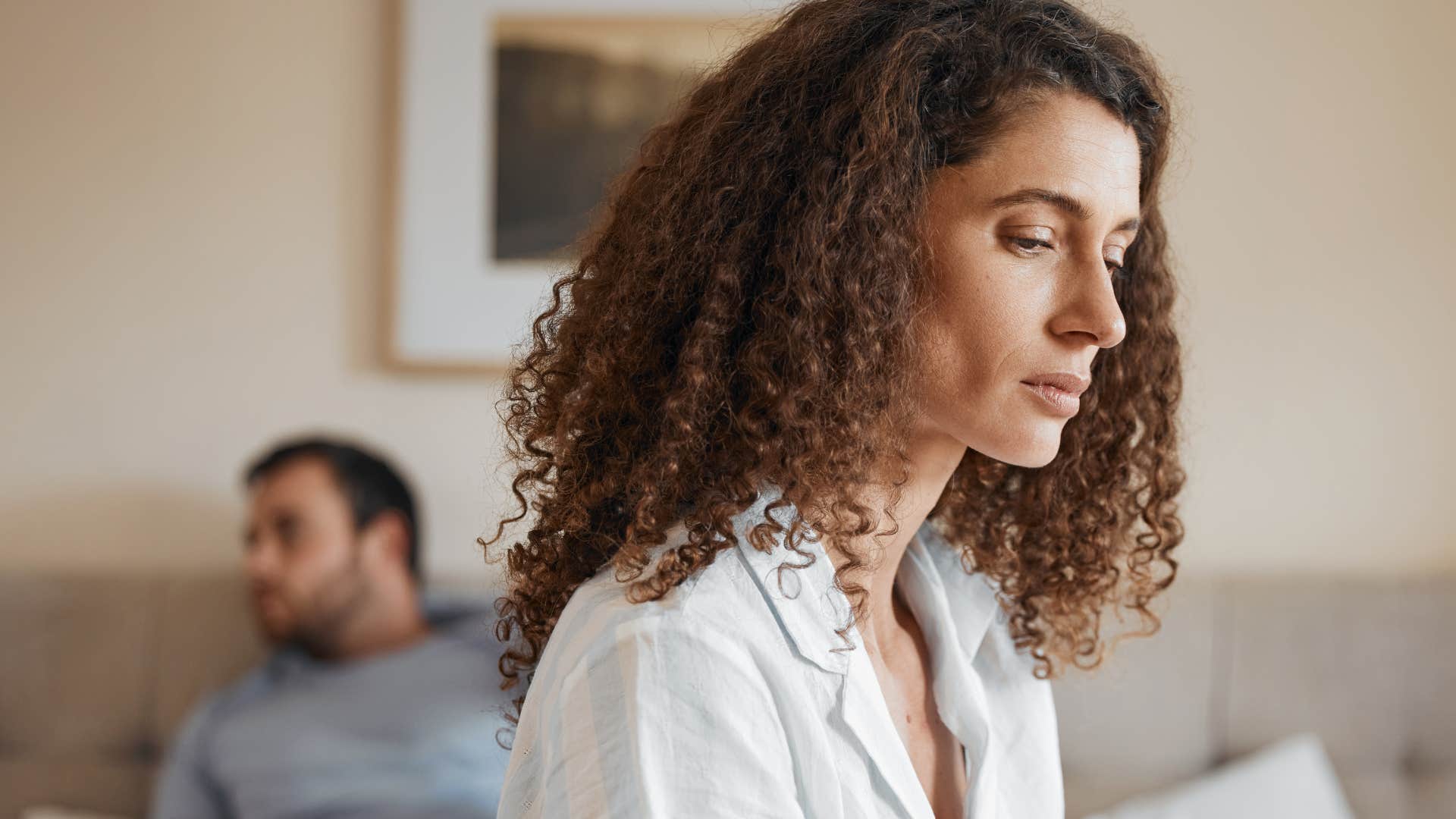 woman refusing to ask partner for help