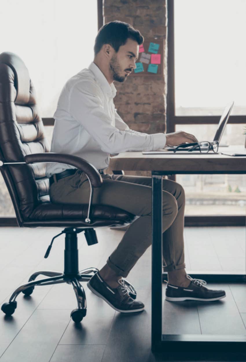 man with less distractions at work