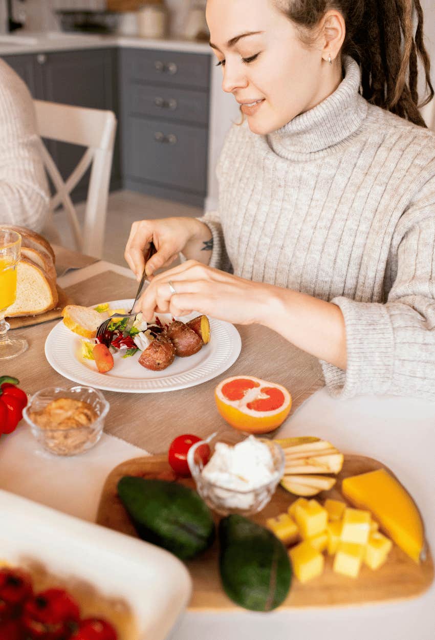 woman saving money immediately by not eating out