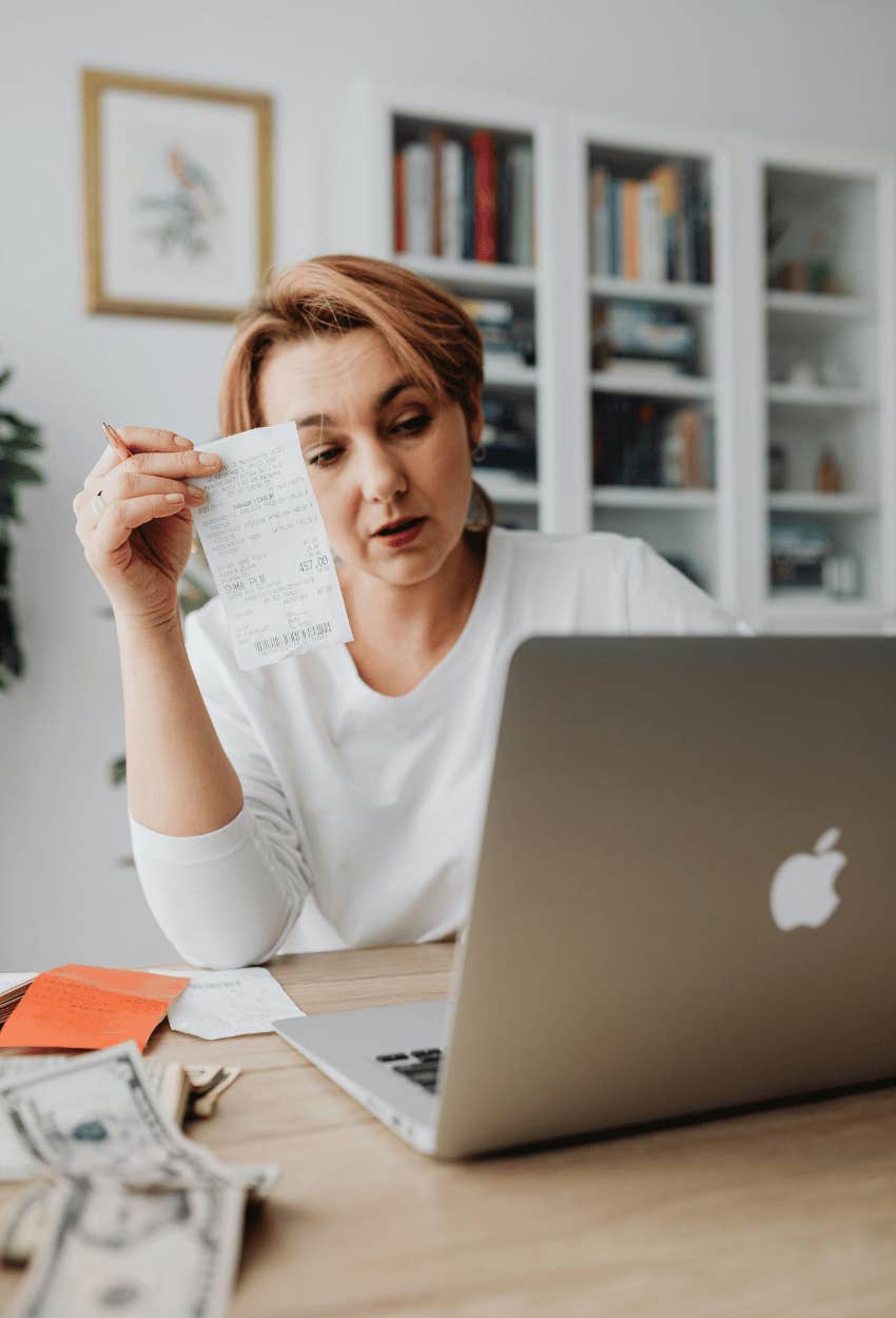 woman saving money immediately by tracking her spending