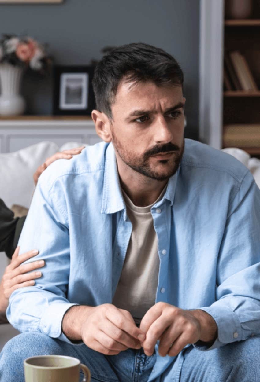 man experiencing possessed humming