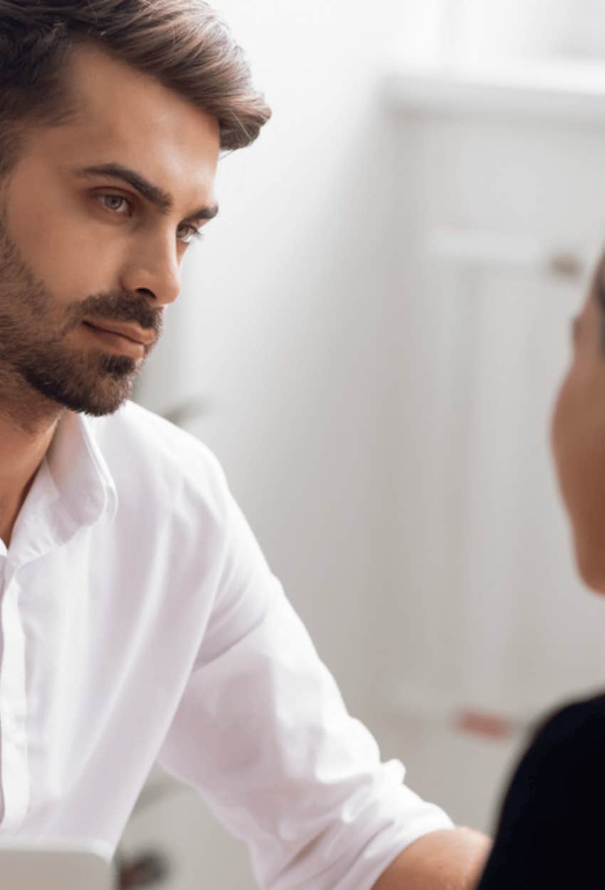 man using robotic tone of voice 