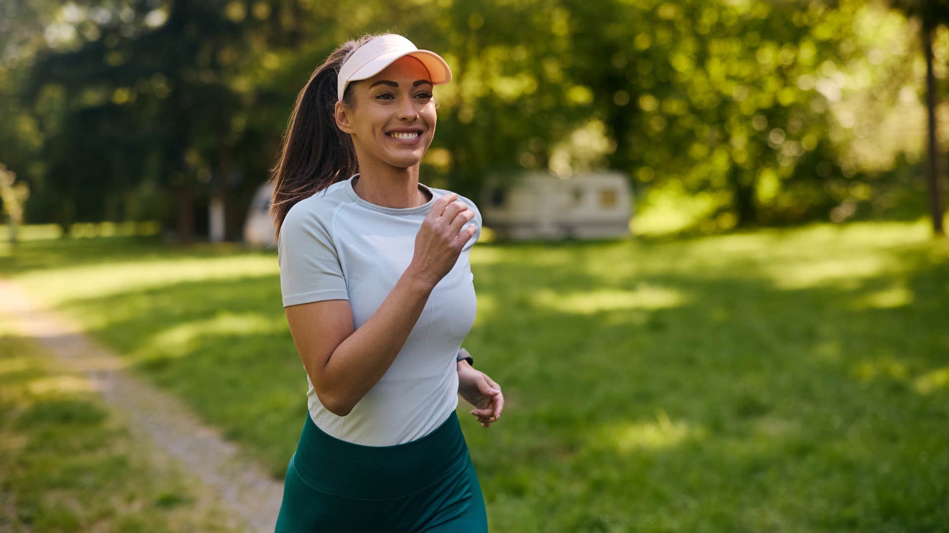woman practicing gratitude by improving physical health