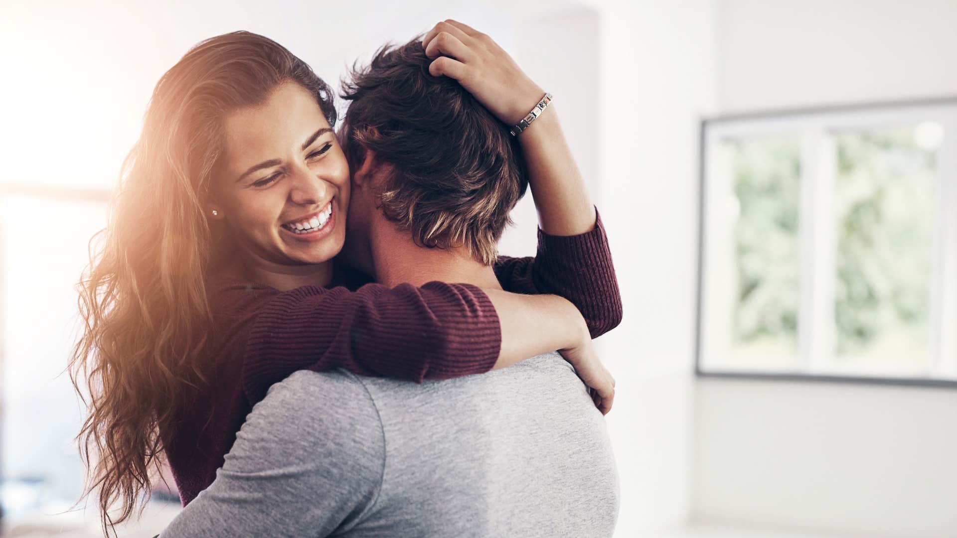 woman and her partner who see eye-to-eye on lifestyle in unshakable relationship intimacy