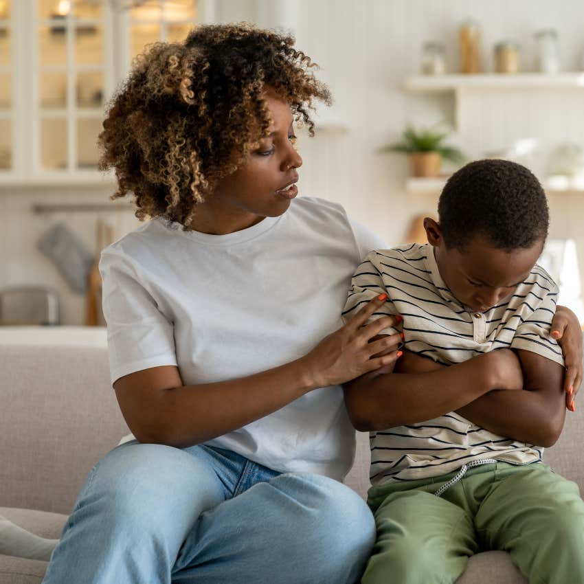 mother telling son his sister can do it that will cause real harm