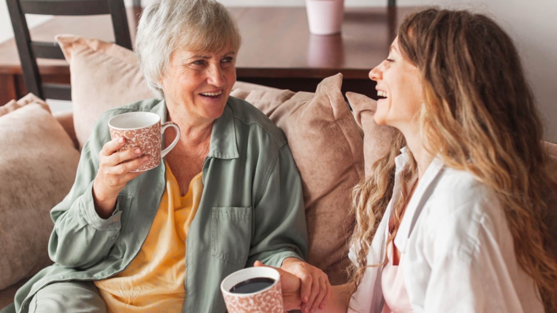 hopeful woman talking with mom to reconnect 