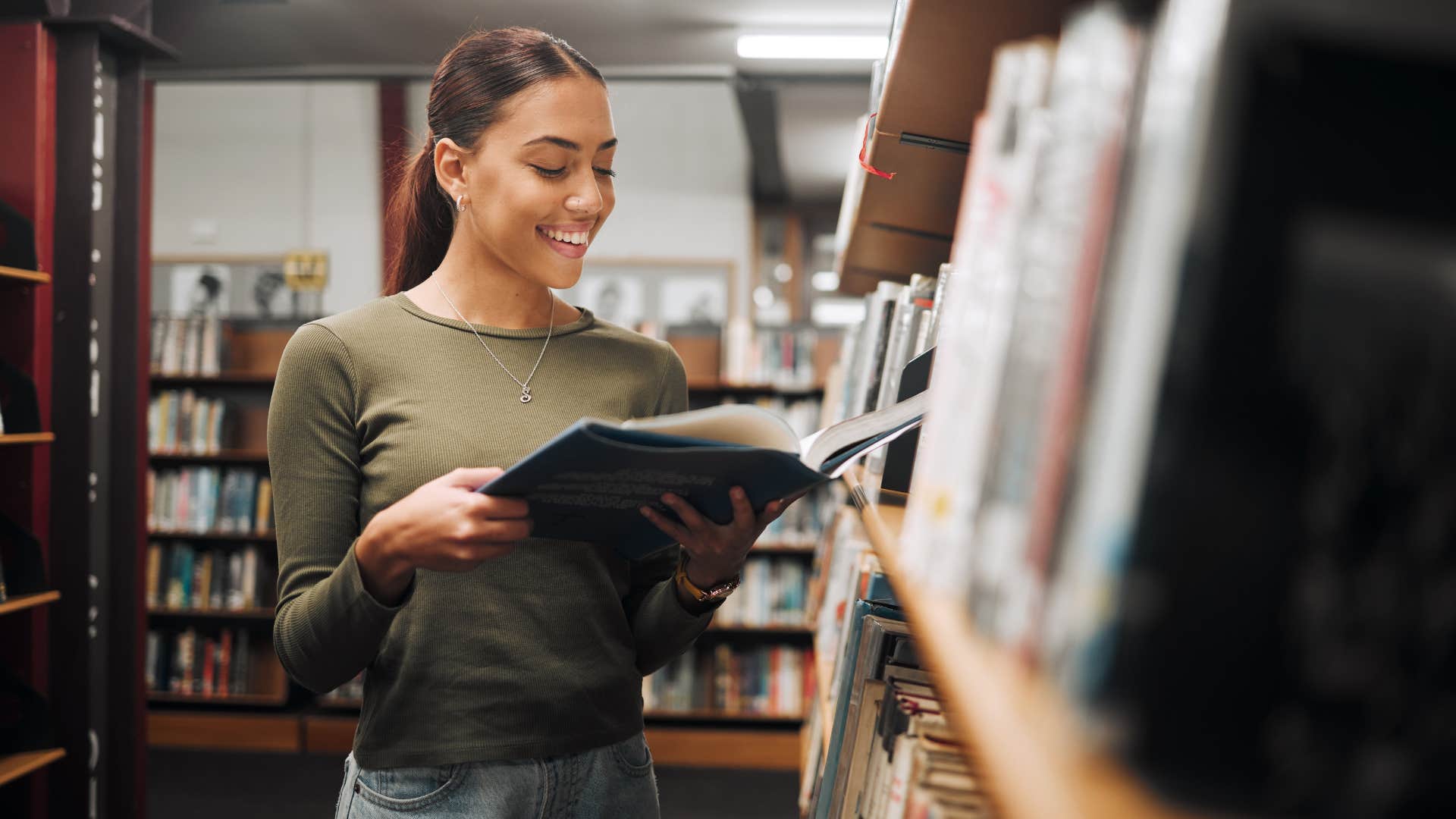 woman with the attractive trait of being intelligent