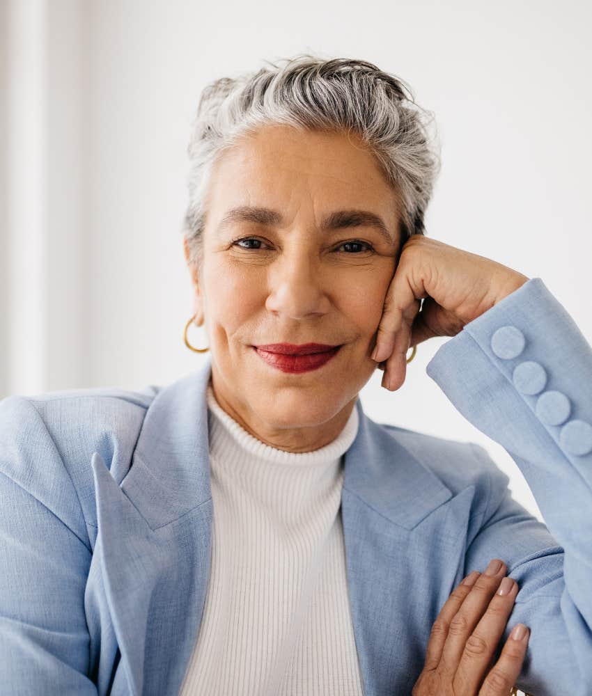 Self protective woman controls empathy