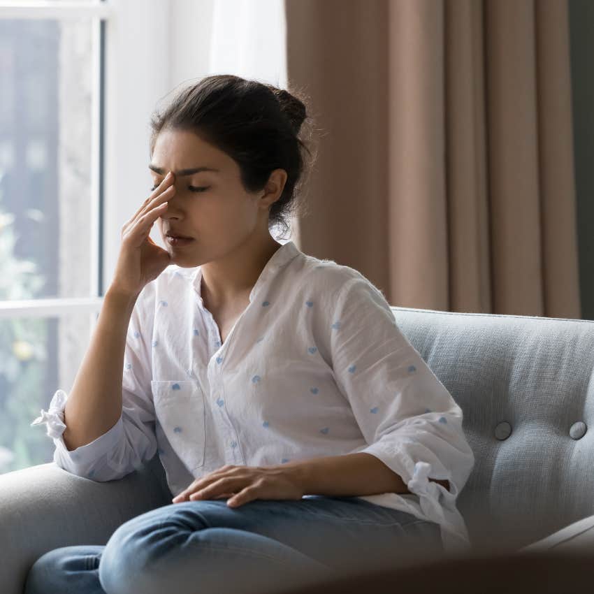 woman who is falling in love experiencing instrusive thinking