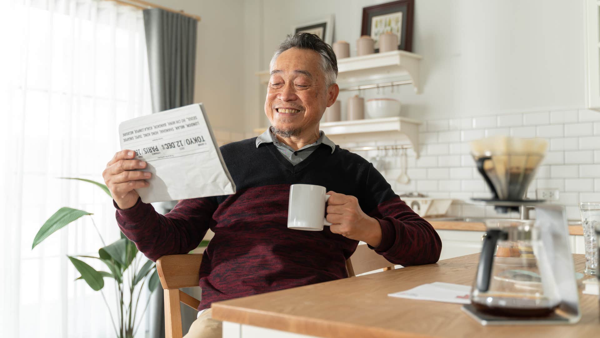 Aging man completed crossword