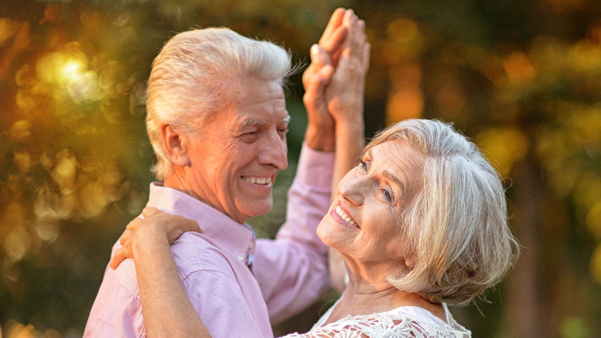 Dancing couple aging well