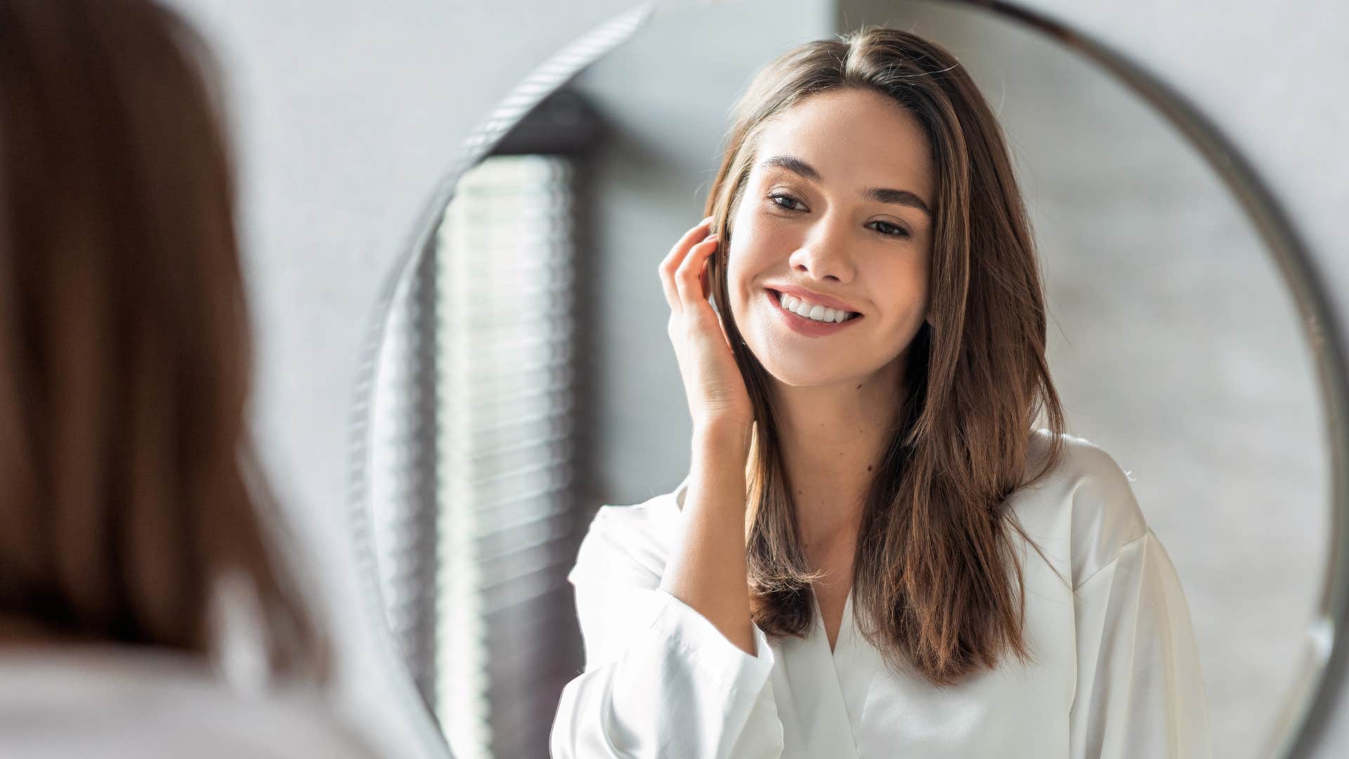 a woman is excited for her daily routines