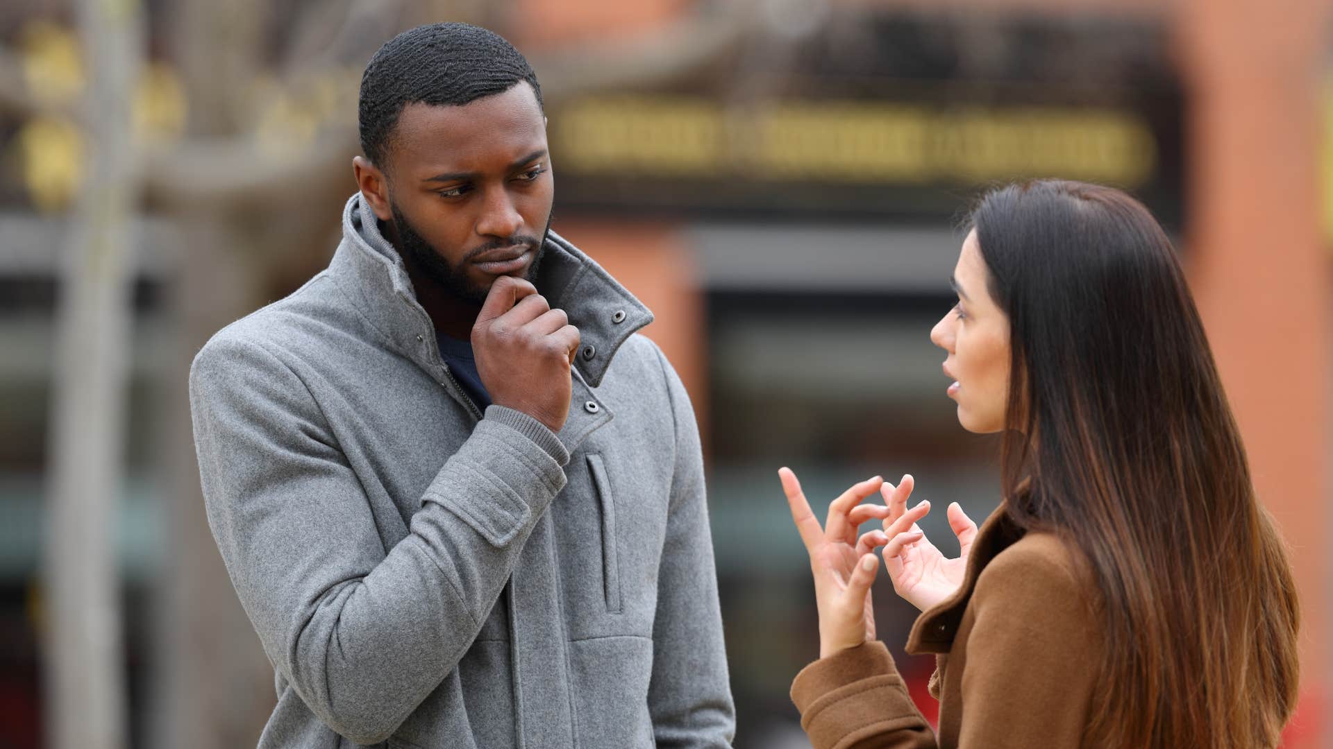 a man questions his female friends constant lying