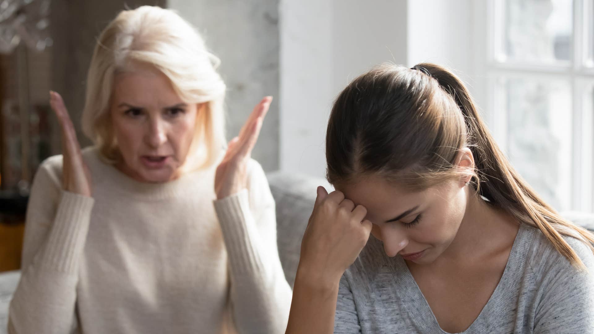 woman about to cut ties with parents because she can't maintain false identity