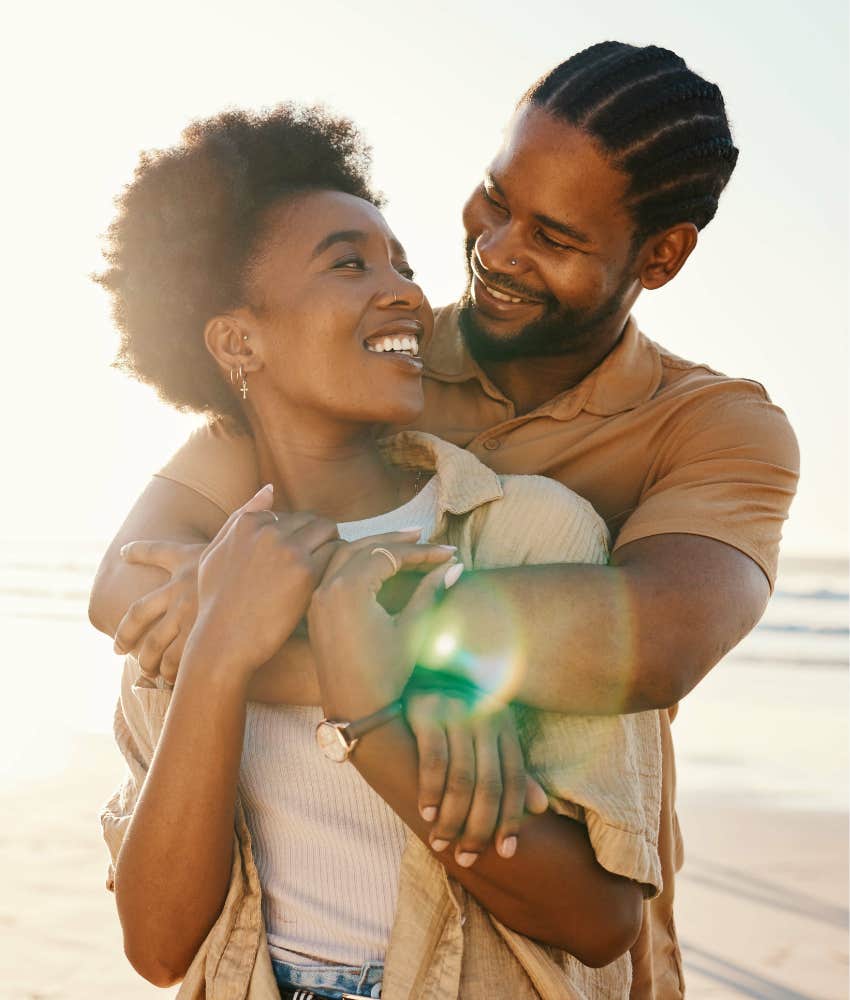 Happy couple focuses on marital gratitude