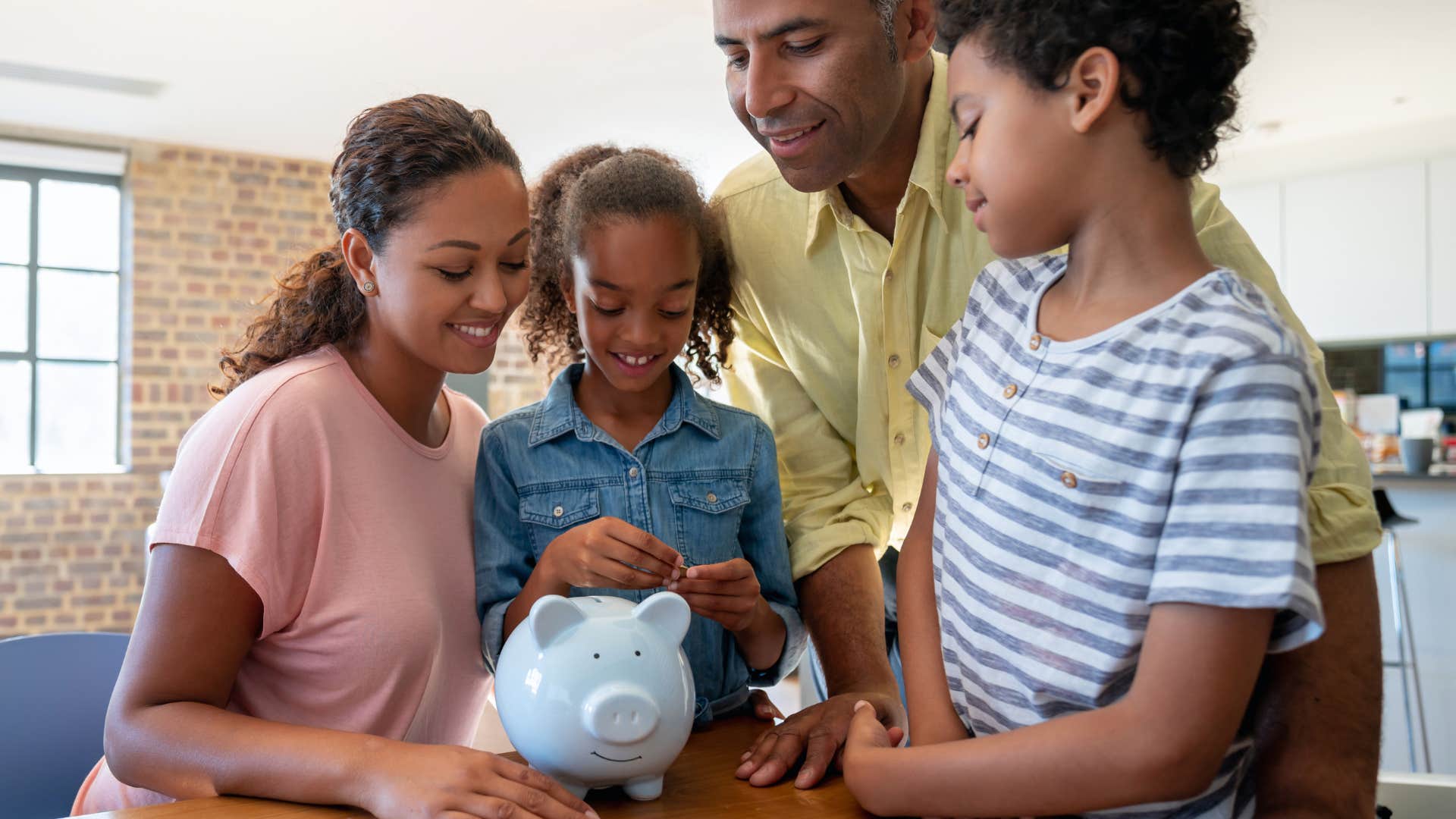 family living below their means
