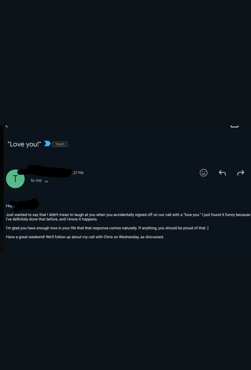 Employee Accidentally Ended Work Call By Saying Love You Reddit Post