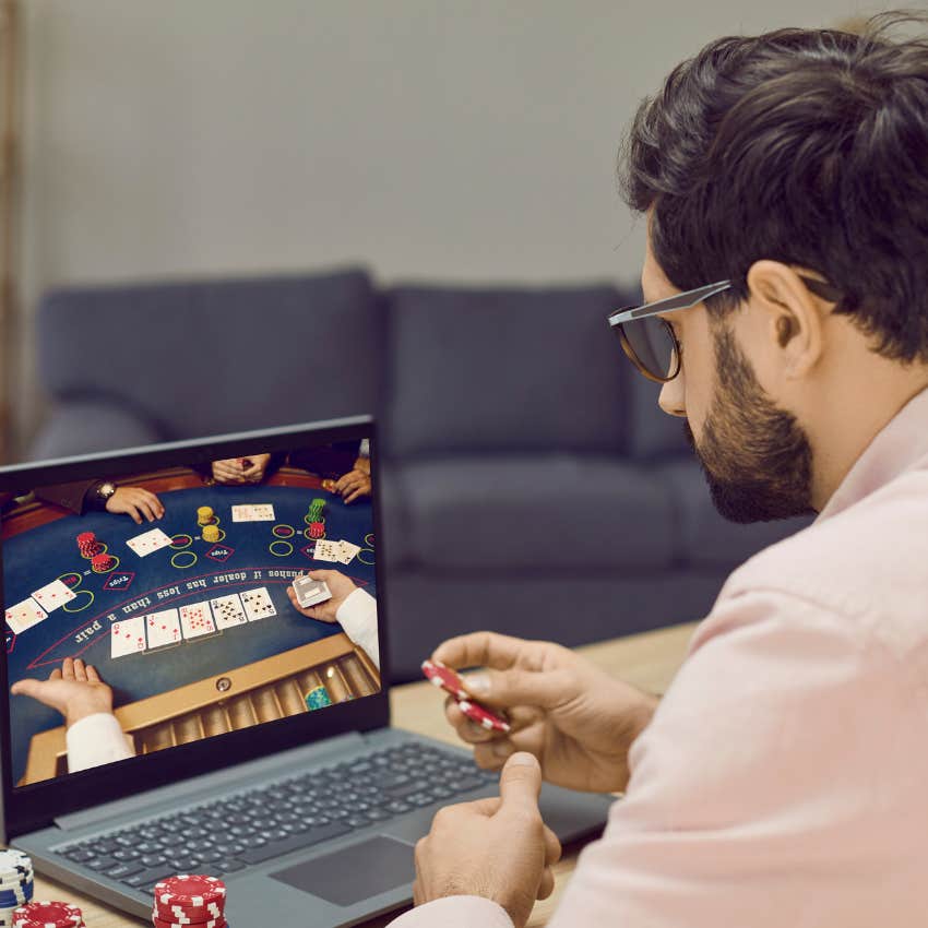 man with the feel good habit of gambling