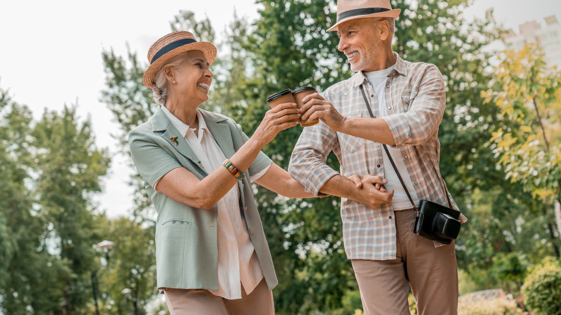 older couple going on a walk together