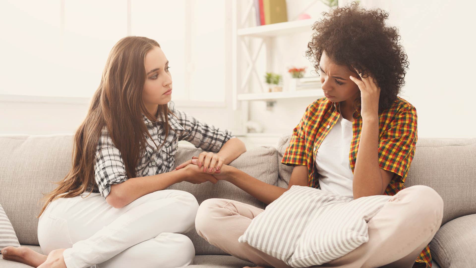 woman giving genius phrase of do you want advice solutions or ears